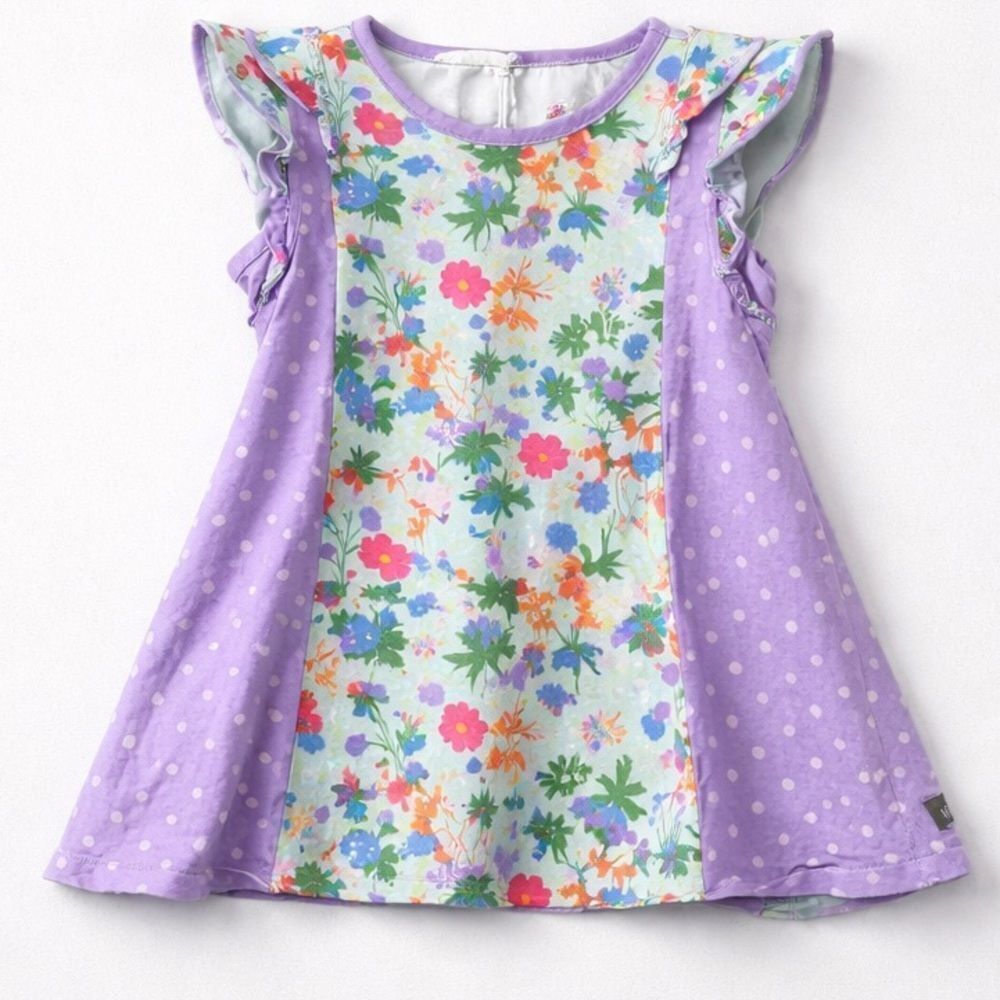 Matilda Jane Let’s get together spring flowers polka dot knot dress size 2
